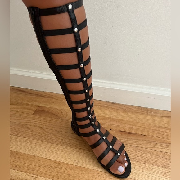 Stuart weitzman black gladiator sandals - Picture 1 of 5